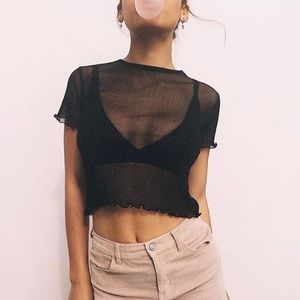 Brandy Melville black sparkly top!